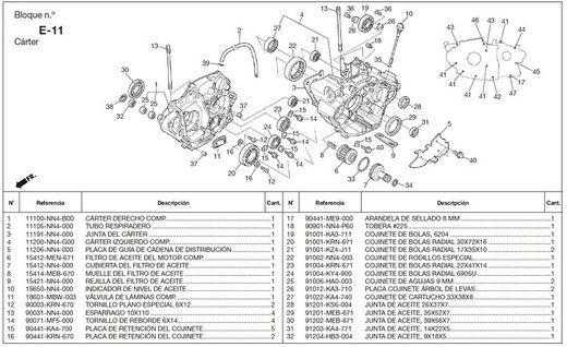 Filtro olio Montesa 4rt 2005 - 2023