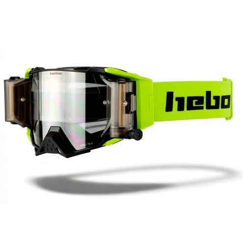 Gafas Moto Hebo Atom Amarillas con Roll Off Kit HG1009Y