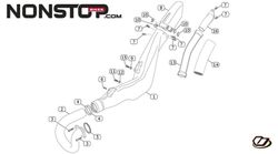 Clip di scarico finale M5 GasGas / TRRS / Vertigo / Sherco Trial
