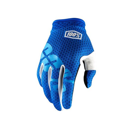 Guantes 100% Itrack  BLUE (TALLA M)