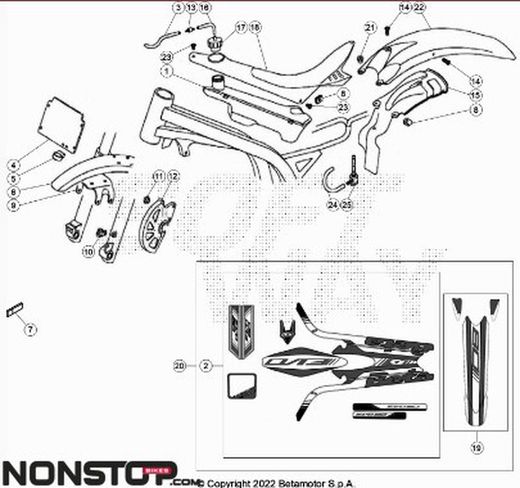 Parafango anteriore Trial Beta Evo Junior 80 2023