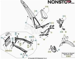 Beta EVO Schwarzer Trial-Vorderkotflügel