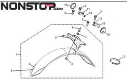 Parafango Anteriore Nero Montesa Cota 4rt 2014-2021 Trial