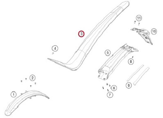 Garde-boue arrière d'essai GasGas GP 2025 A53508013033FBC