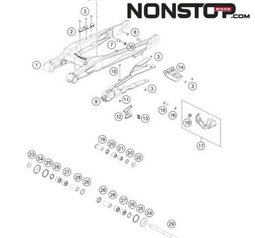 Guida tubo freno posteriore GasGas TXT 2019-prova attuale