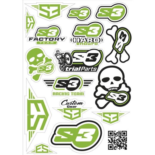 Foglio adesivo S3 Logo S3 Parti