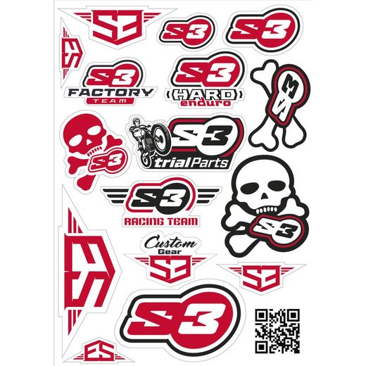 Foglio adesivo S3 Logo S3 Parti