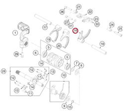 Primäre Schaltgabel GasGas Versuch seit 2002 MT47000GG-CSV-1