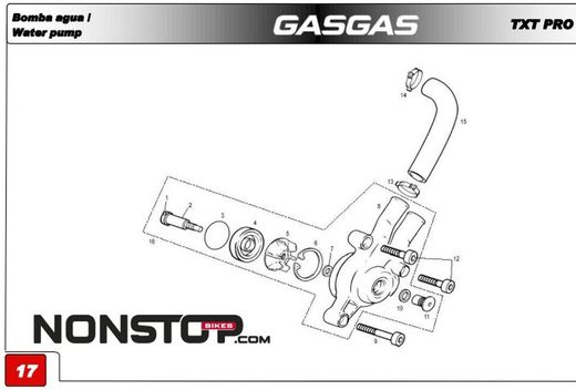 Gas Gas Water Pump Kit TXT Pro 2002-2014 Trial