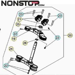 Kit de flange de suporte de guiador Beta EVO Factory Trial 2015 - Atual