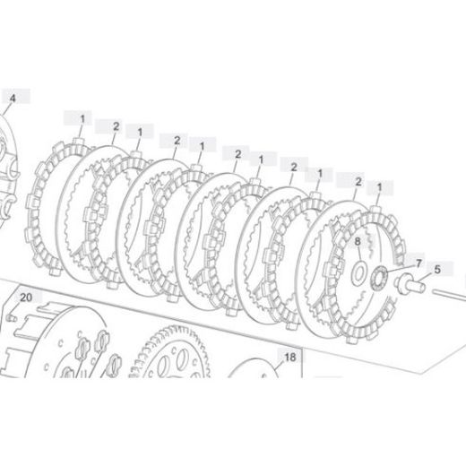 Kit Discos Embrague Sherco Trial 1999 a 2016 M080 + M081