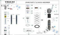 Tech TJ2 Trial Stoßdämpfer-Reparatursatz F260086