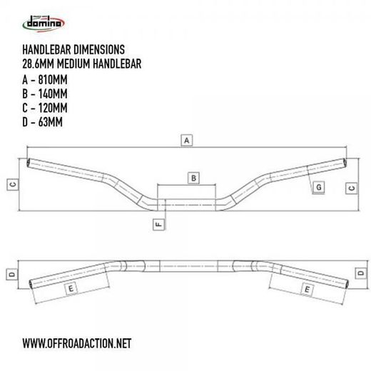 Domino Handlebar 28.6mm Medium