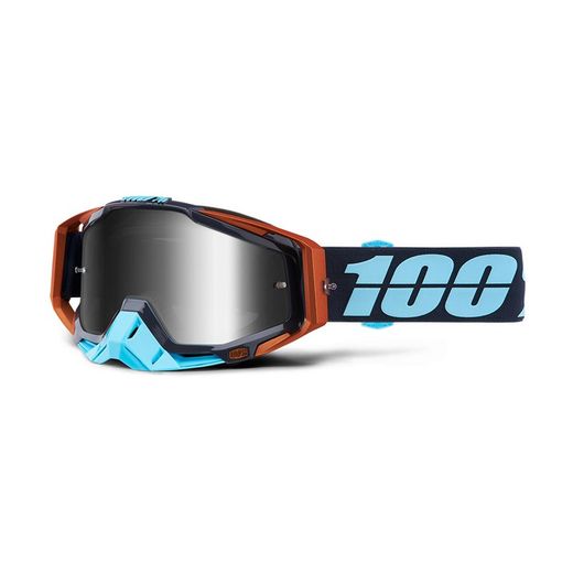 MÁSCARA 100% RACECRAFT ERGONO (LENTE ESPEJO PLATA)