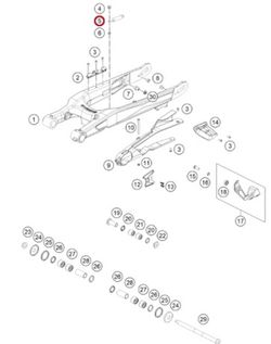 Tendicatena Completo GasGas Trial TXT dal 2019 BT42000CT-CPR-1 + BT44010GG-CPR-1