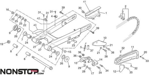 Molla tendicatena di prova Montesa 4rt e Montesa 315