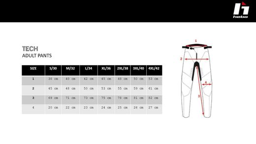 Pantaloni da trial Hebo Tech Neri Collezione 2025