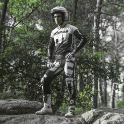 Pantaloni lunghi da moto per bambini COMAS bianchi