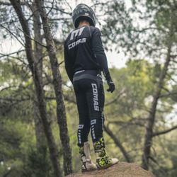 COMAS Schwarze lange Motorradhose für Kinder