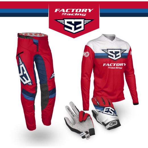 Pantaloni da gara Enduro S3 Parts Collezione Rossa IGBO-RED-