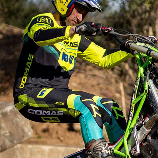 Pantaloni da trial gialli Comas Race Series CM25-COPANTYL