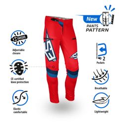 Pantaloni da prova S3 Parts FLEX rossi IG22-RED