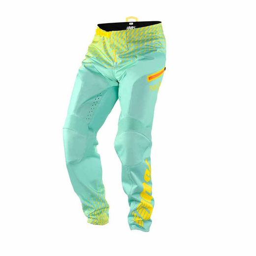 Pantalones Descenso 100% R-Core Supra Seafoam/Yellow