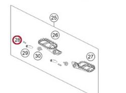 Perno di sicurezza elastico per assale con staffa di prova GasGas TXT 2023-Actual