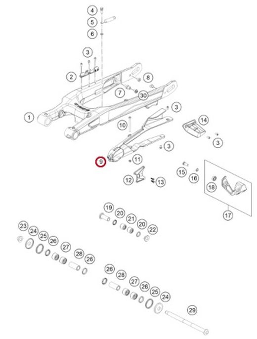 Kettenführungspad GasGas TXT Trial ab 2019 BT43015GG-CPR-1
