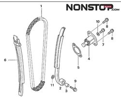 Patín Tensor de Cadena de Distribución Montesa 4rt Trial