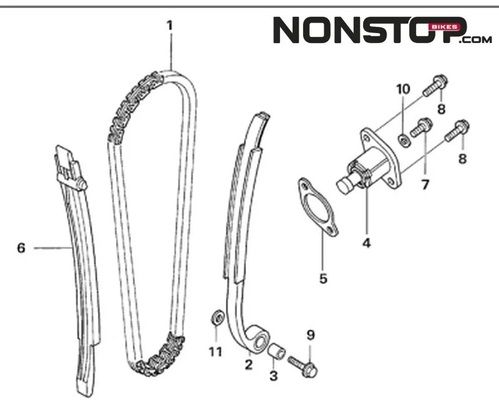 Patín Tensor de Cadena de Distribución Montesa 4rt Trial