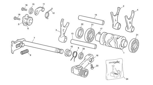 Pedale cambio Sherco 2014-2022