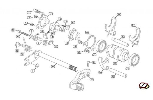 Pedale cambio Vertigo 16-23