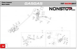 Original Hinterradbremspedal GasGas Pro 2009-2018 Trial BT13000CT2809