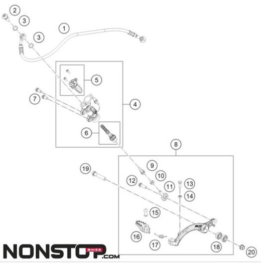 Original GasGas TXT Hinterradbremspedal von 2023 Trial A53513050033