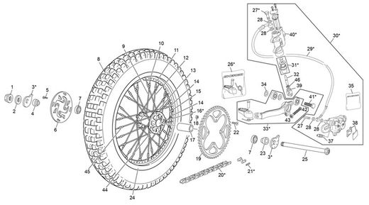 Pedale del Freno Posteriore Sherco Trial dal 2023