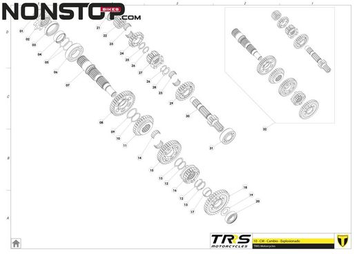 Pignone di trasmissione per Gas Gas, TRRS, Vertigo Trial