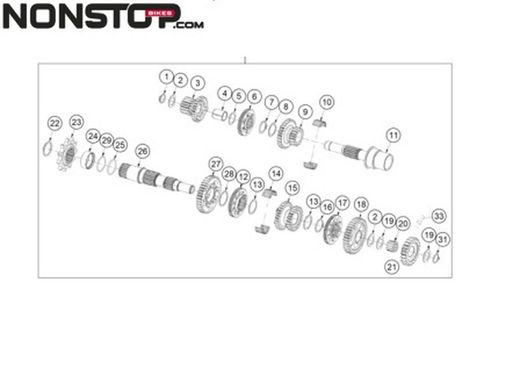 Pignone di trasmissione per Gas Gas, TRRS, Vertigo Trial