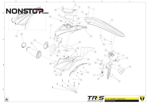 Schwarze Kunststoffniete 6x12 für Trrs und Gas Gas Trial Fender