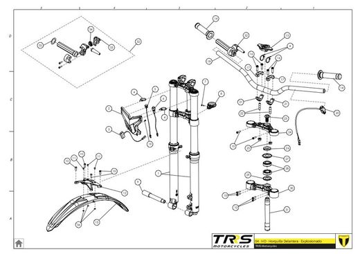 Supporto Parafango Anteriore Nero Trrs 2016-2023