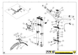 Roter vorderer Kotflügelhalter Trrs 2016-2023