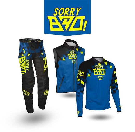 Pantaloni Enduro S3 Parts SORRY BRO COLLECTION Blu Collezione Mario Román