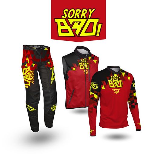 Enduro Jersey S3 Parts SORRY BRO COLLECTION Red Mario Román Collection