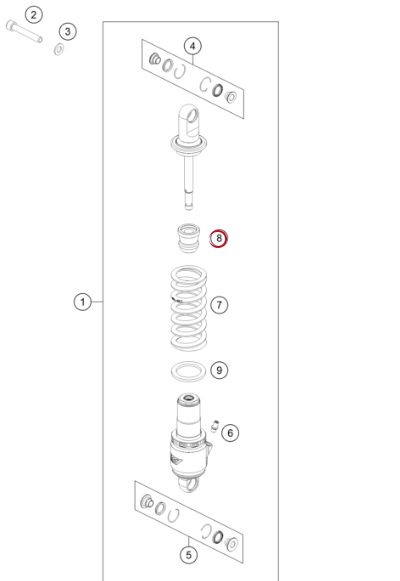 Stopper Rubber Amortiguador Tech TJ2 - TJ3 40mm