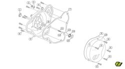Coperchio alternatore nero Vertigo 18-23