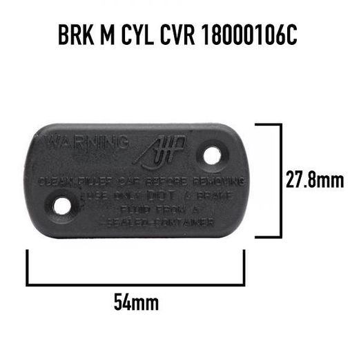 Brems- und Kupplungspumpendeckel Ajp Dot4 Schwarze Abdeckung 180.00.106C
