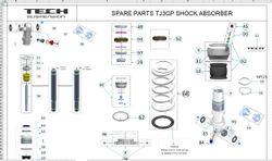 Tech TJ2-TJ3-TJ3 GP Stoßdämpfer-Dichtungshalter-Stecker